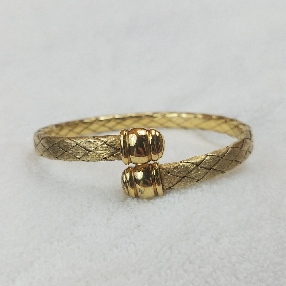 Signed Sterling SILVER Gold Plated VALENCIA Cuff